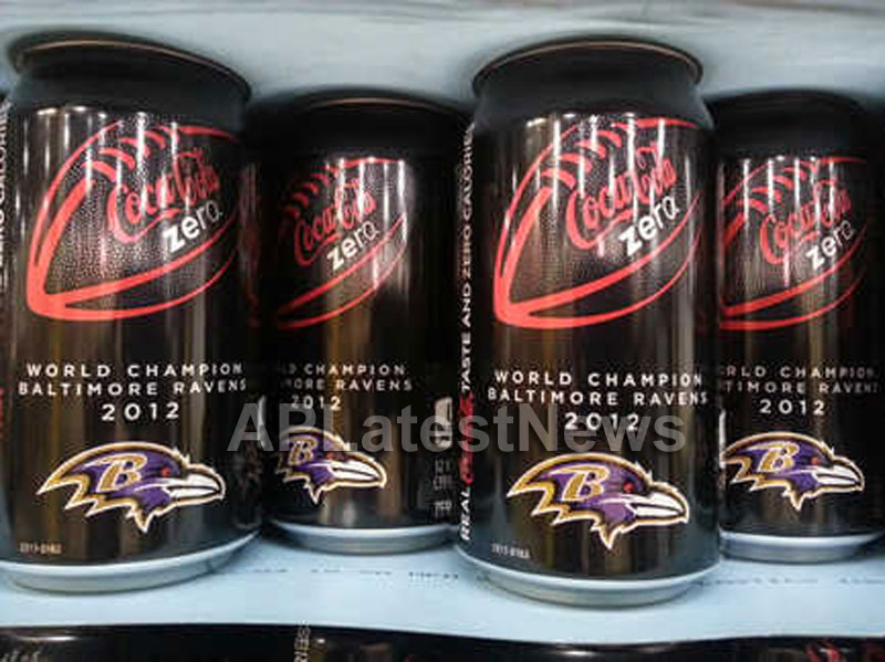 Coke Zero Congratulates the World Champion Baltimore Ravens with Commemorative, Special-Edition Can - Picture 1