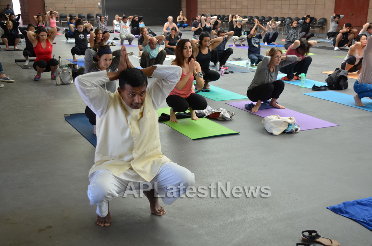 Celebration of 2nd International Day of Yoga, San Francisco, CA, USA - Picture 17