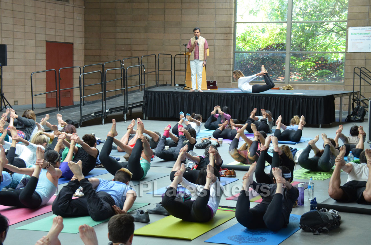Celebration of 2nd International Day of Yoga, San Francisco, CA, USA - Picture 22